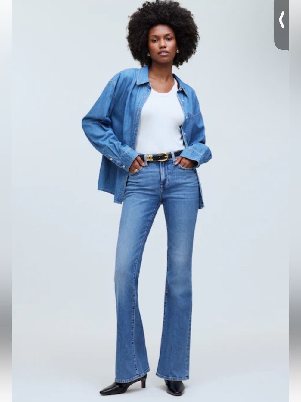 Madewell Tall Flea Market Flare Jean Amaretto WashComfort Stretch